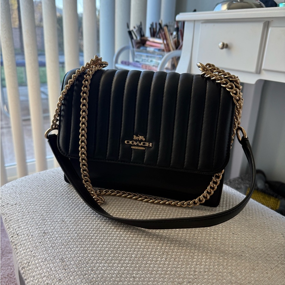 Coach Klare Black Quilted Shoulder/crossbody Bag